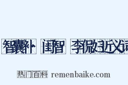智囊补·闺智·李侃妇近义词是什么意思的图片